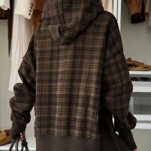 Plaid Brown Hoodie